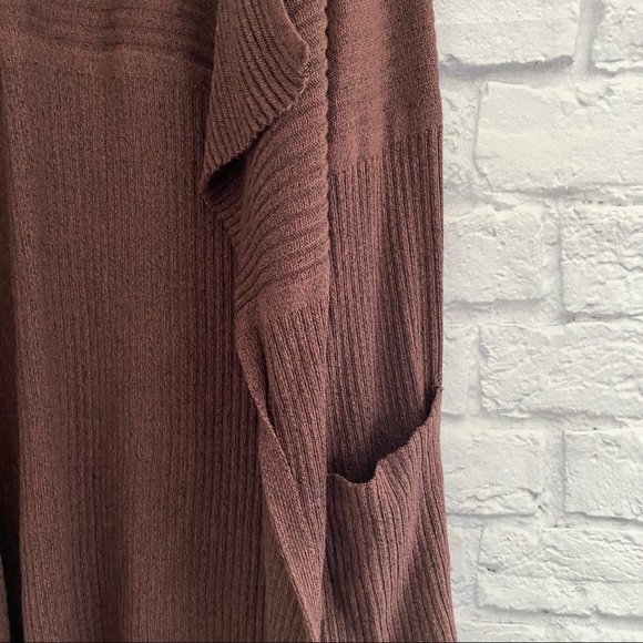 Double Zero Women's Burgundy Red Sleeveless Duster Cardigan Size Small - Picture 3 of 5